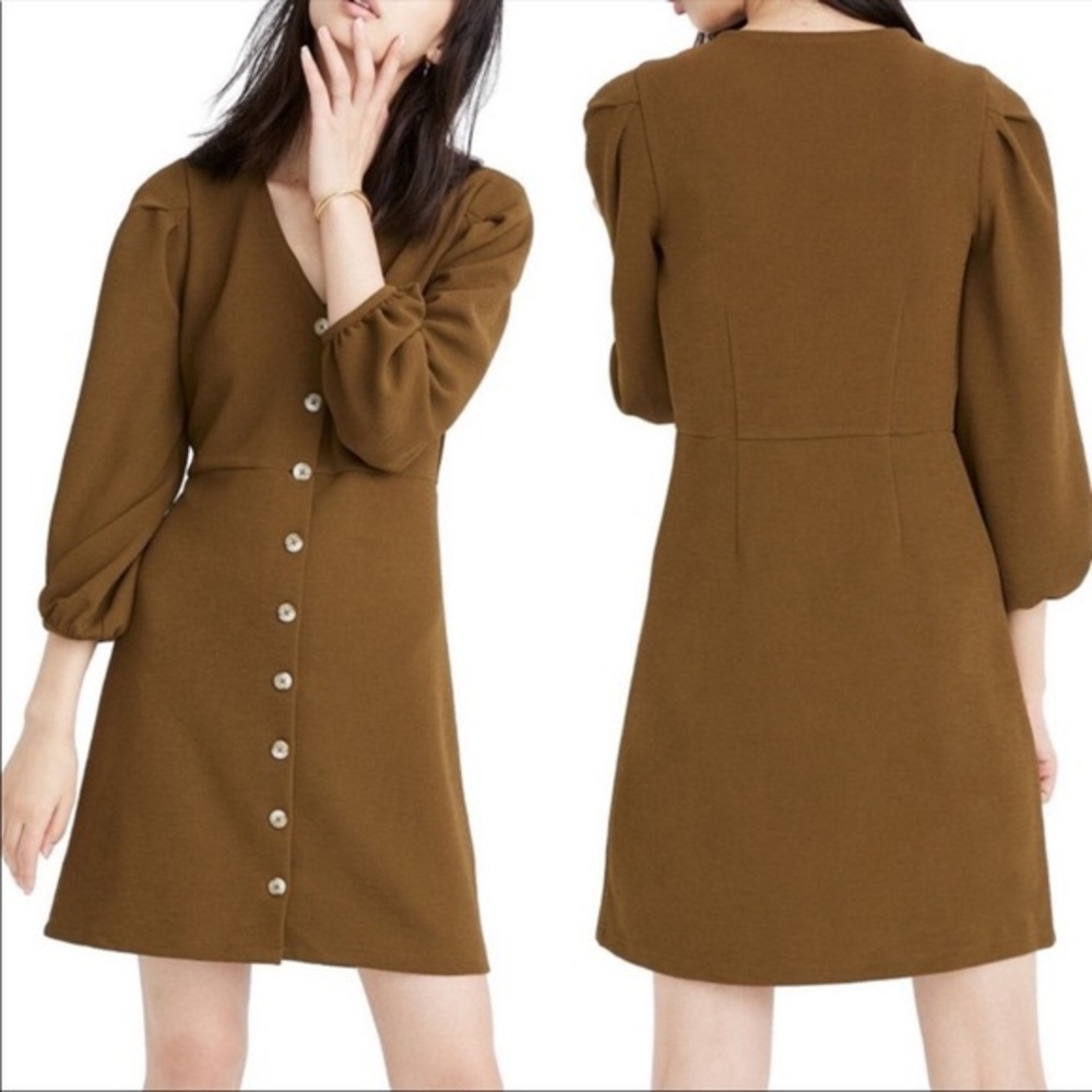 NWT MADEWELL Texture & Thread Crepe Balloon Dress Size M